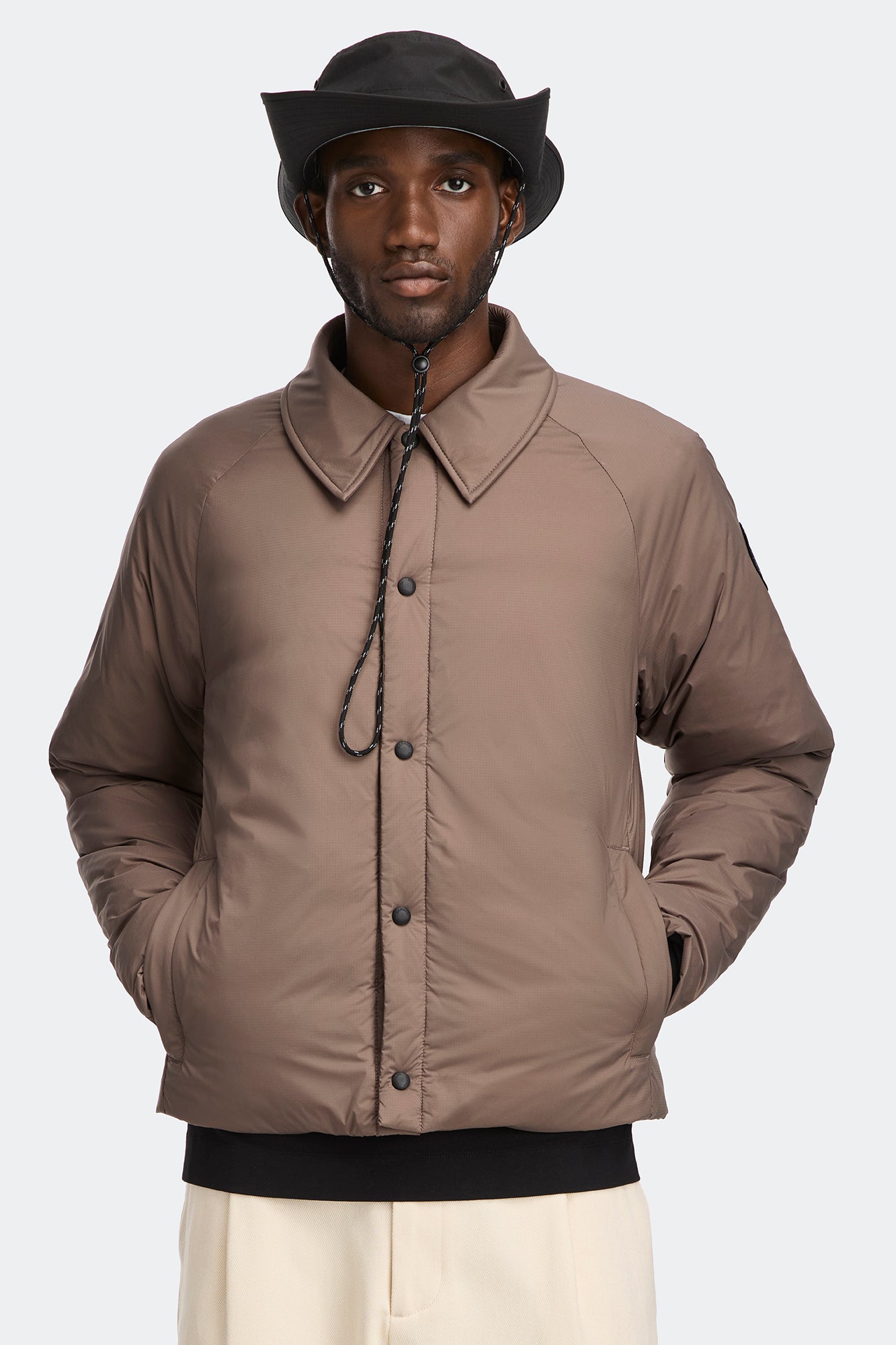 Lodge Coach Jacket Black Label (Men) - Taupe Grey