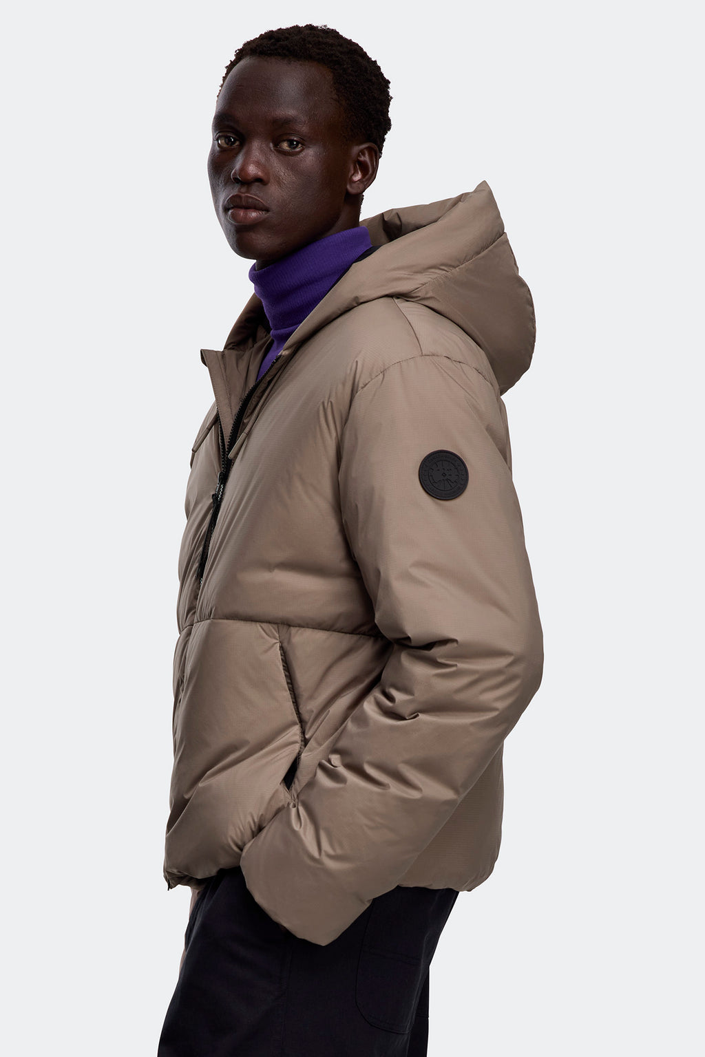 Lodge Hooded Jacket Black Label - Taupe Grey