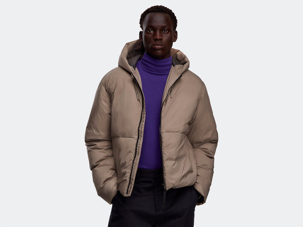 Lodge Hooded Jacket Black Label - Taupe Grey