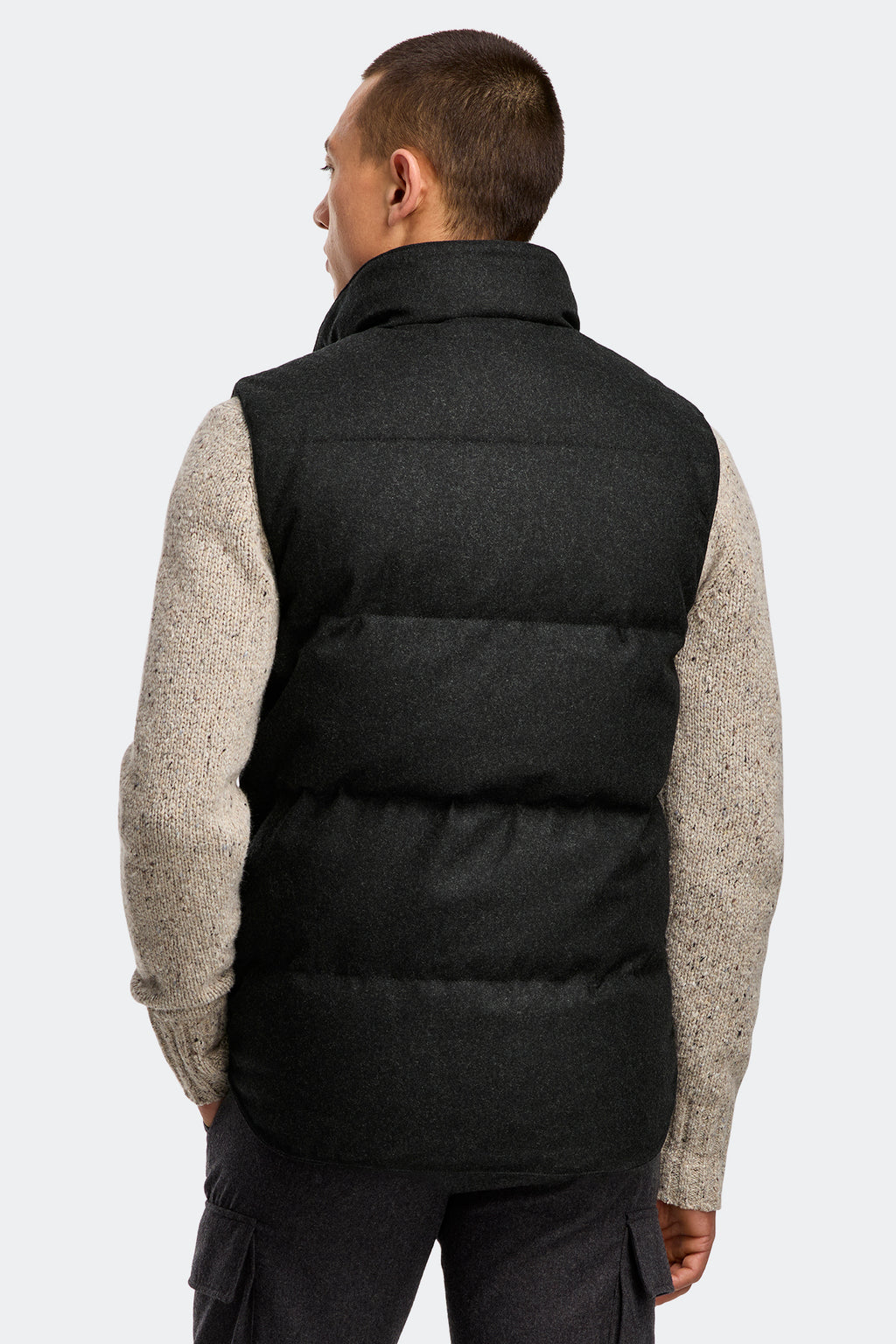 Garson Vest Wool (Men) - Carbon Melange