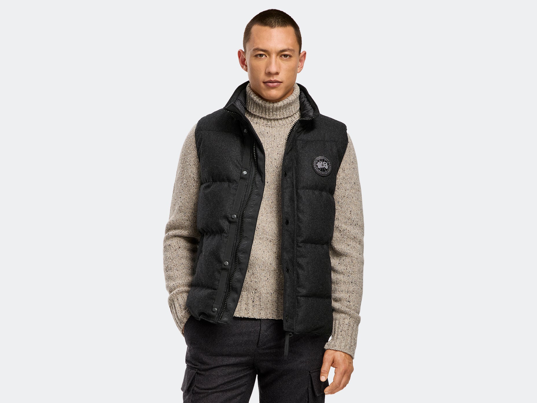 Garson Vest Wool (Men) - Carbon Melange
