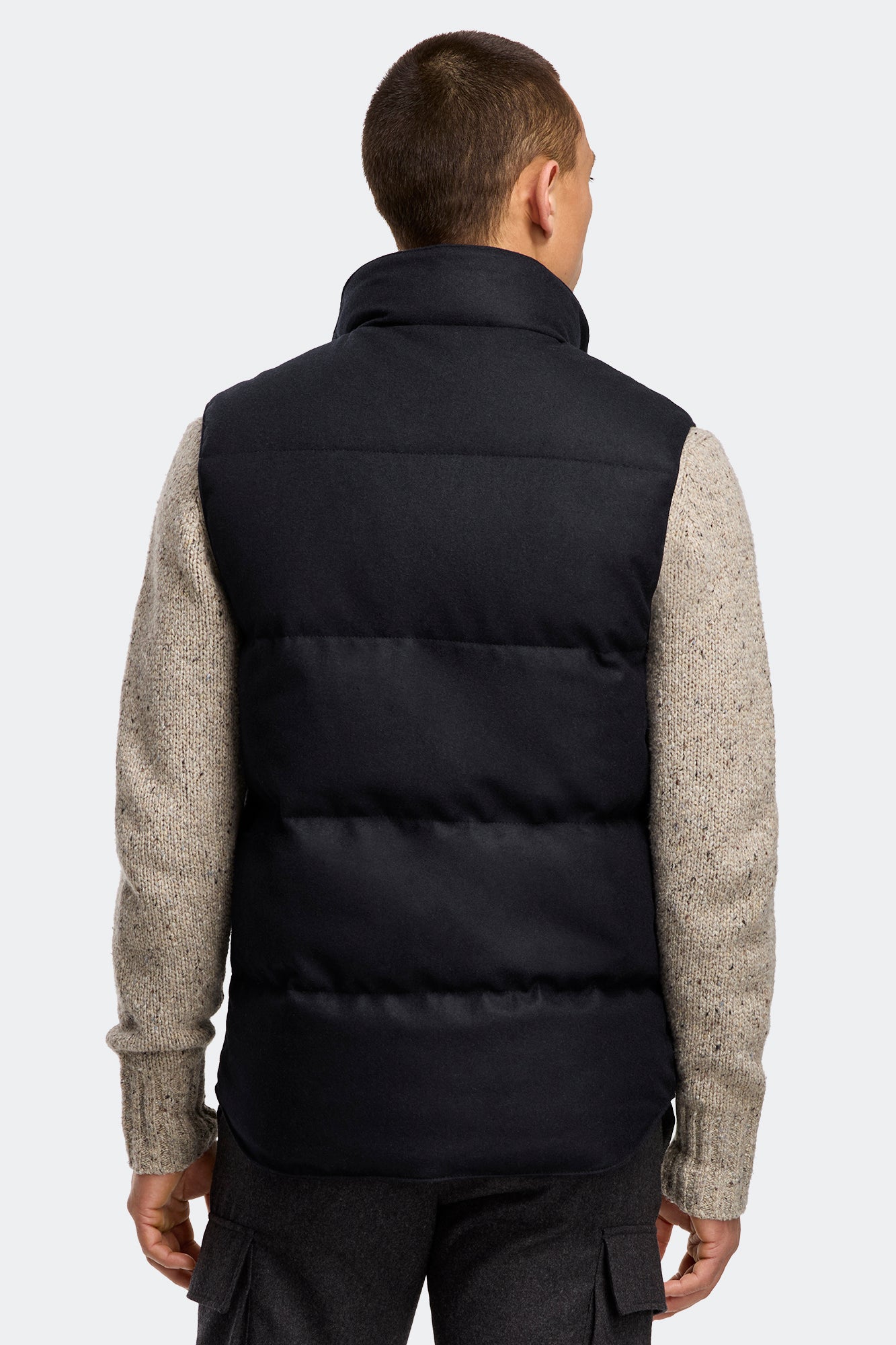 Garson Vest Wool (Men) - Atlantic Navy Melange