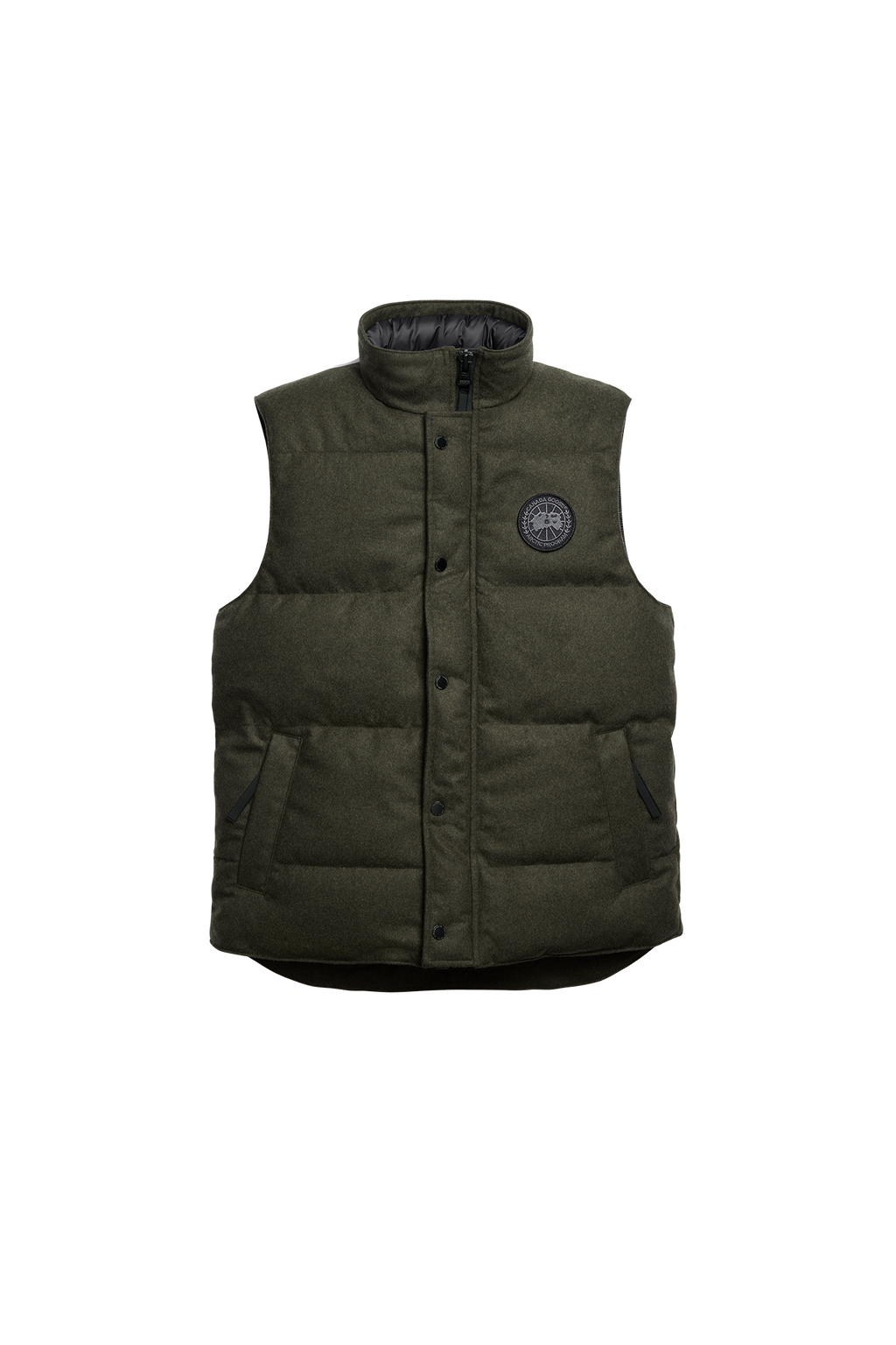 Garson Vest Wool (Men) - Military Green Melange