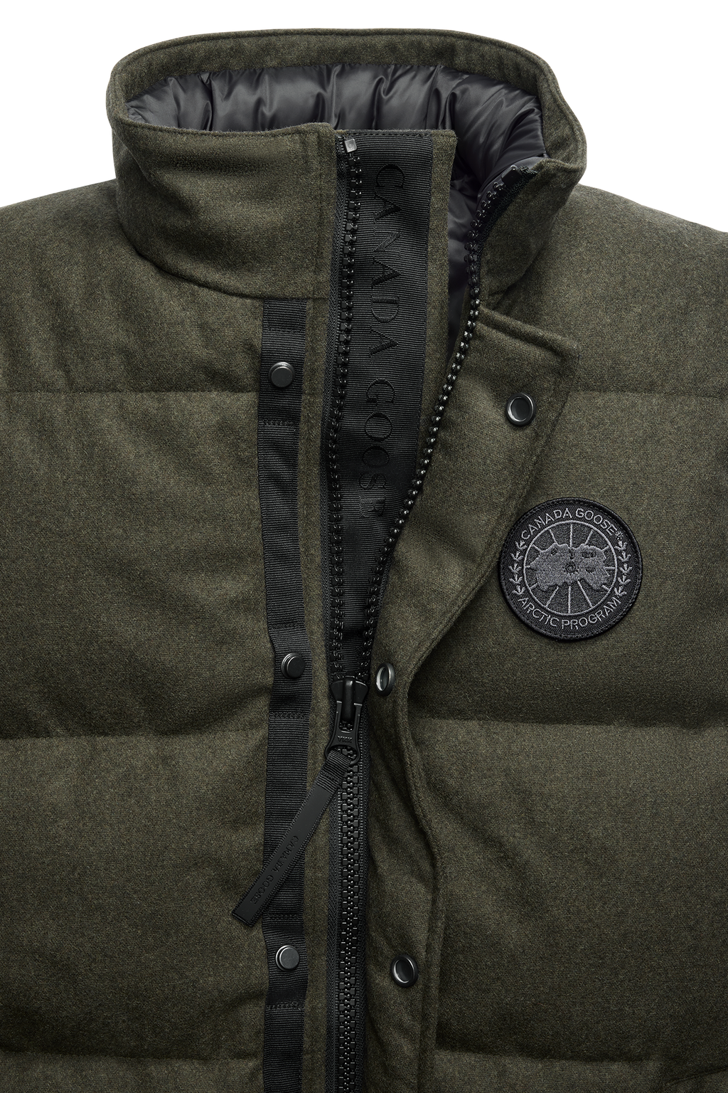 Garson Vest Wool (Men) - Military Green Melange