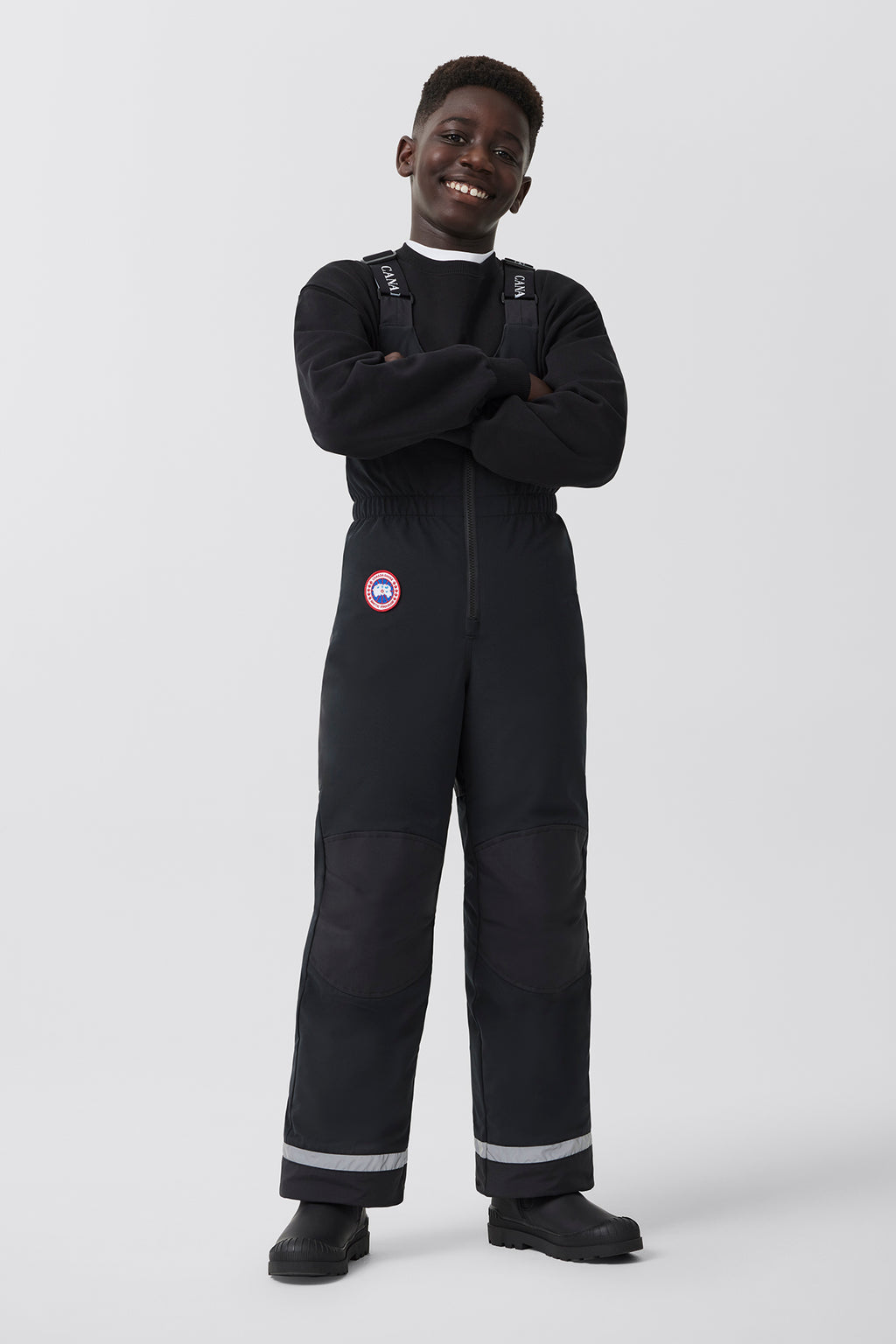 Youth Eaglet Bib Overall (Kids) - Black - Image 3