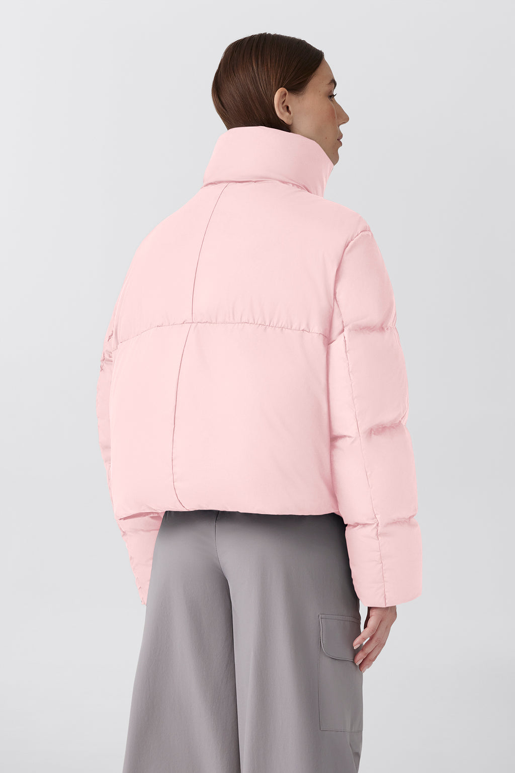 Garnet Cropped Puffer (Women) - Pink Quartz