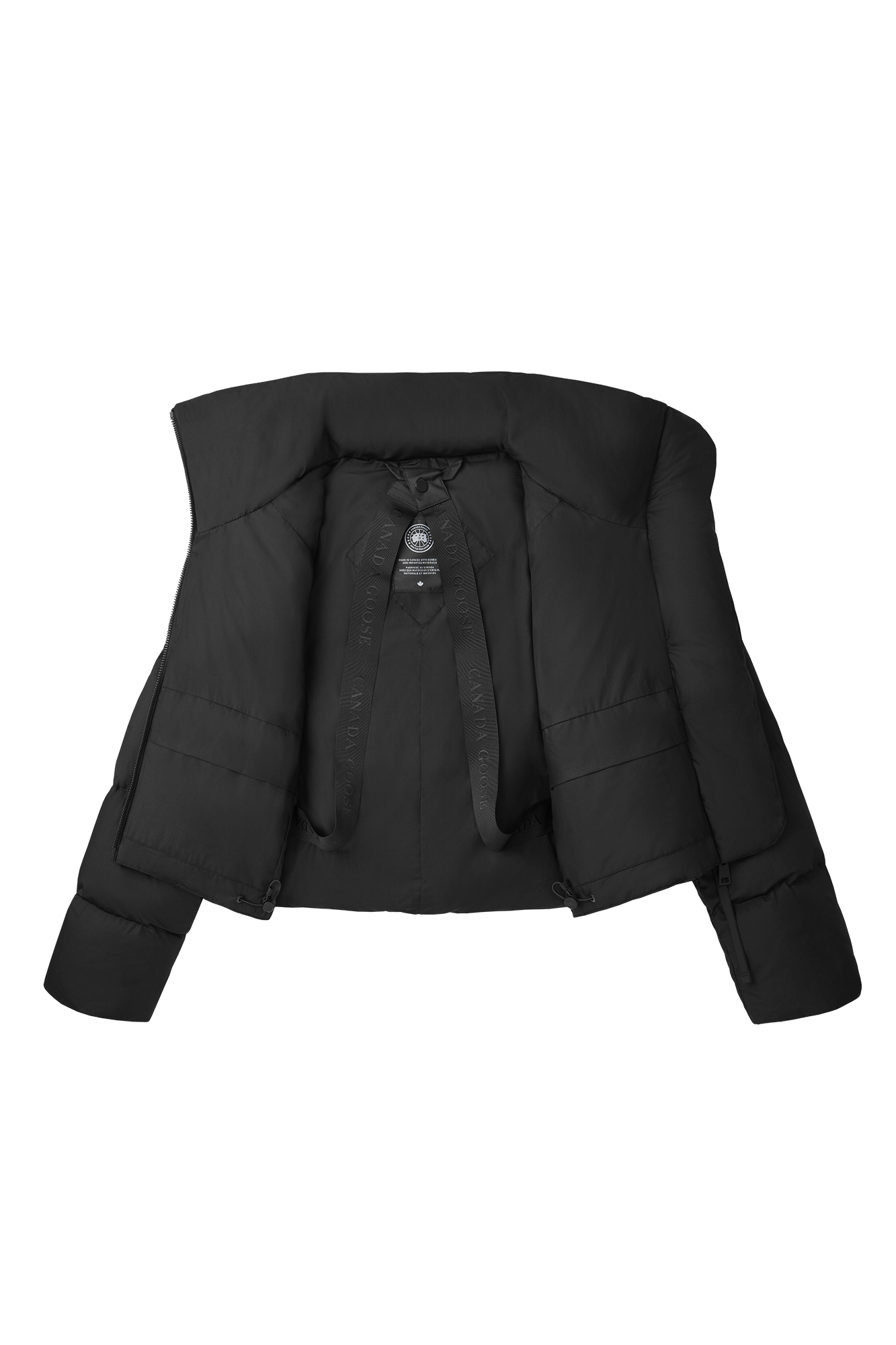 Garnet Cropped Puffer (Women) - Black