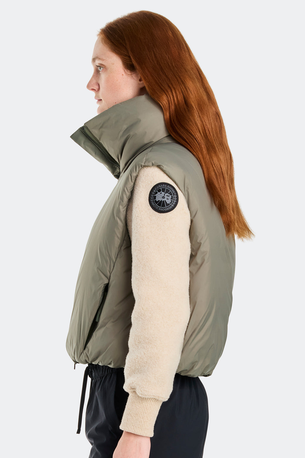 Spessa Cropped Vest (Women) - Smokey Sage