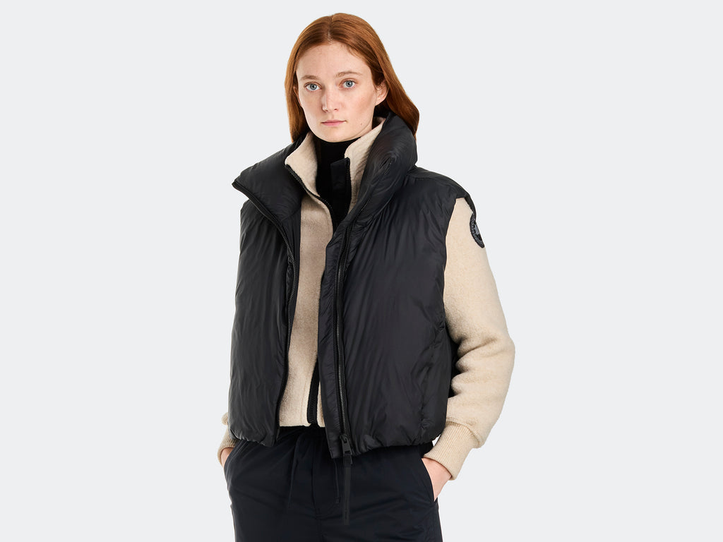 Spessa Cropped Vest (Women) - Black