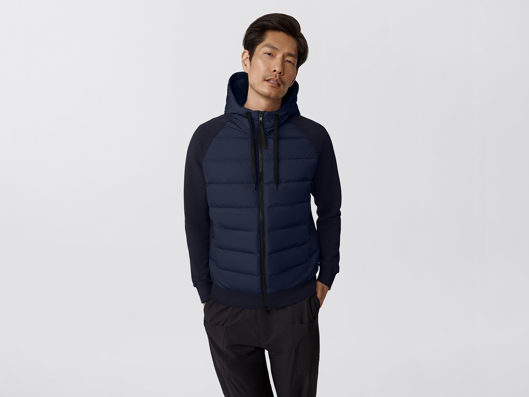 HyBridge® Huron Full Zip Hoodie (Men) - Atlantic Navy