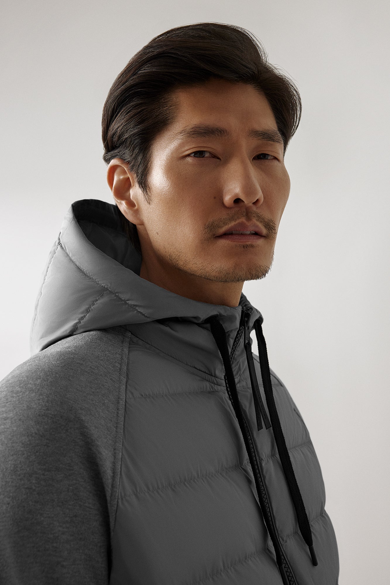 HyBridge® Huron Full Zip Hoodie (Men) - Stone Heather