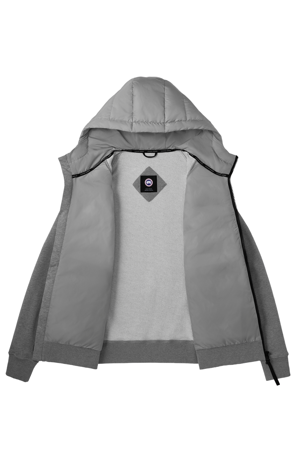 HyBridge® Huron Full Zip Hoodie (Men) - Stone Heather - Image 6