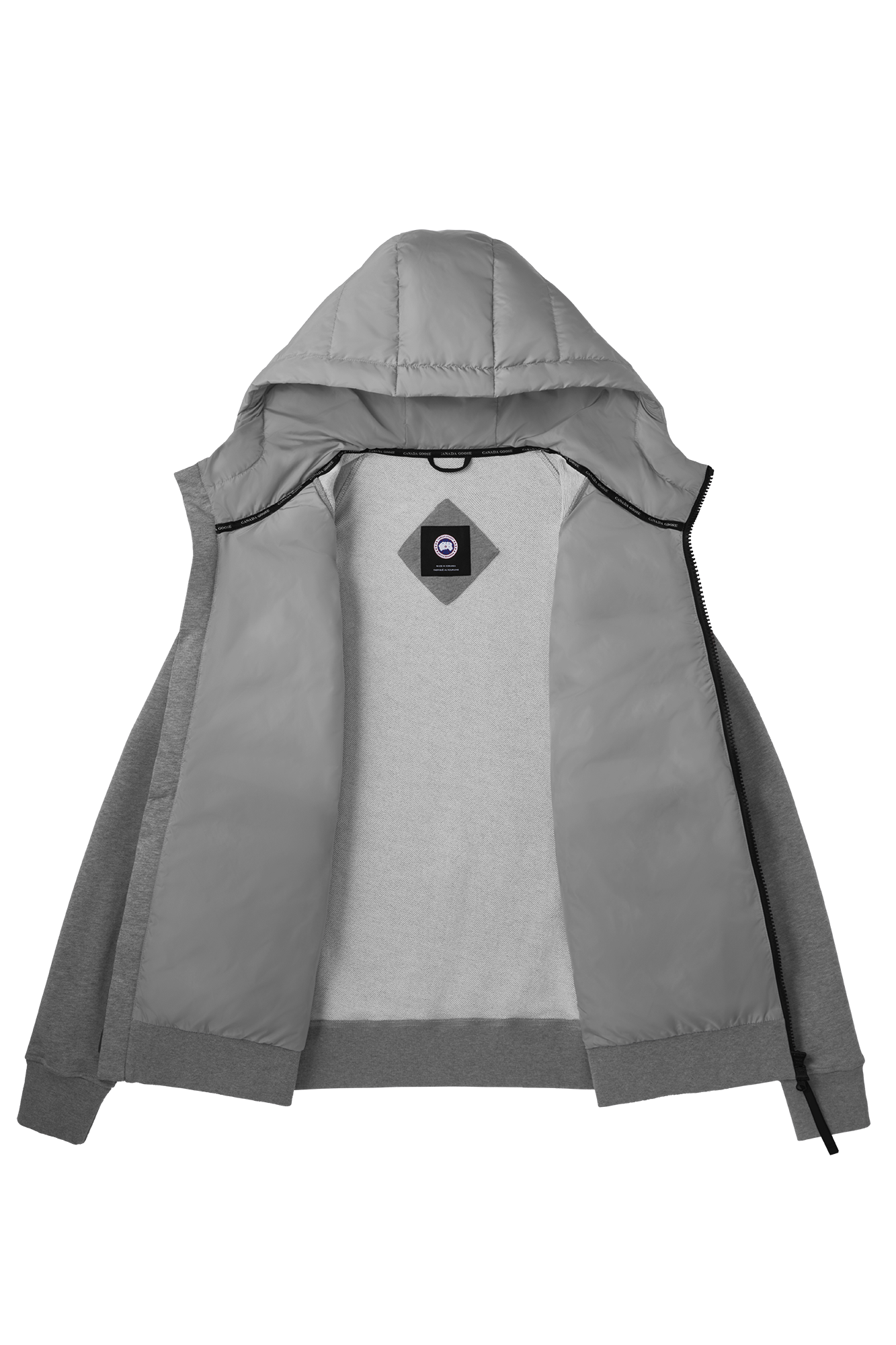 HyBridge® Huron Full Zip Hoodie (Men) - Stone Heather - Image 6