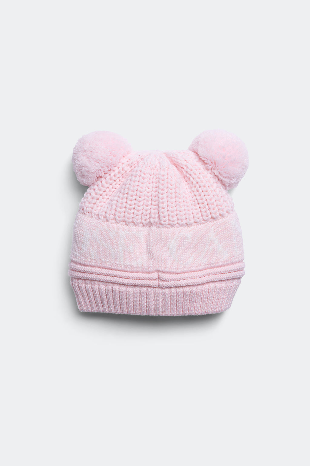 Baby Double Pom Hat (Kids) - Soft Pink - Image 2
