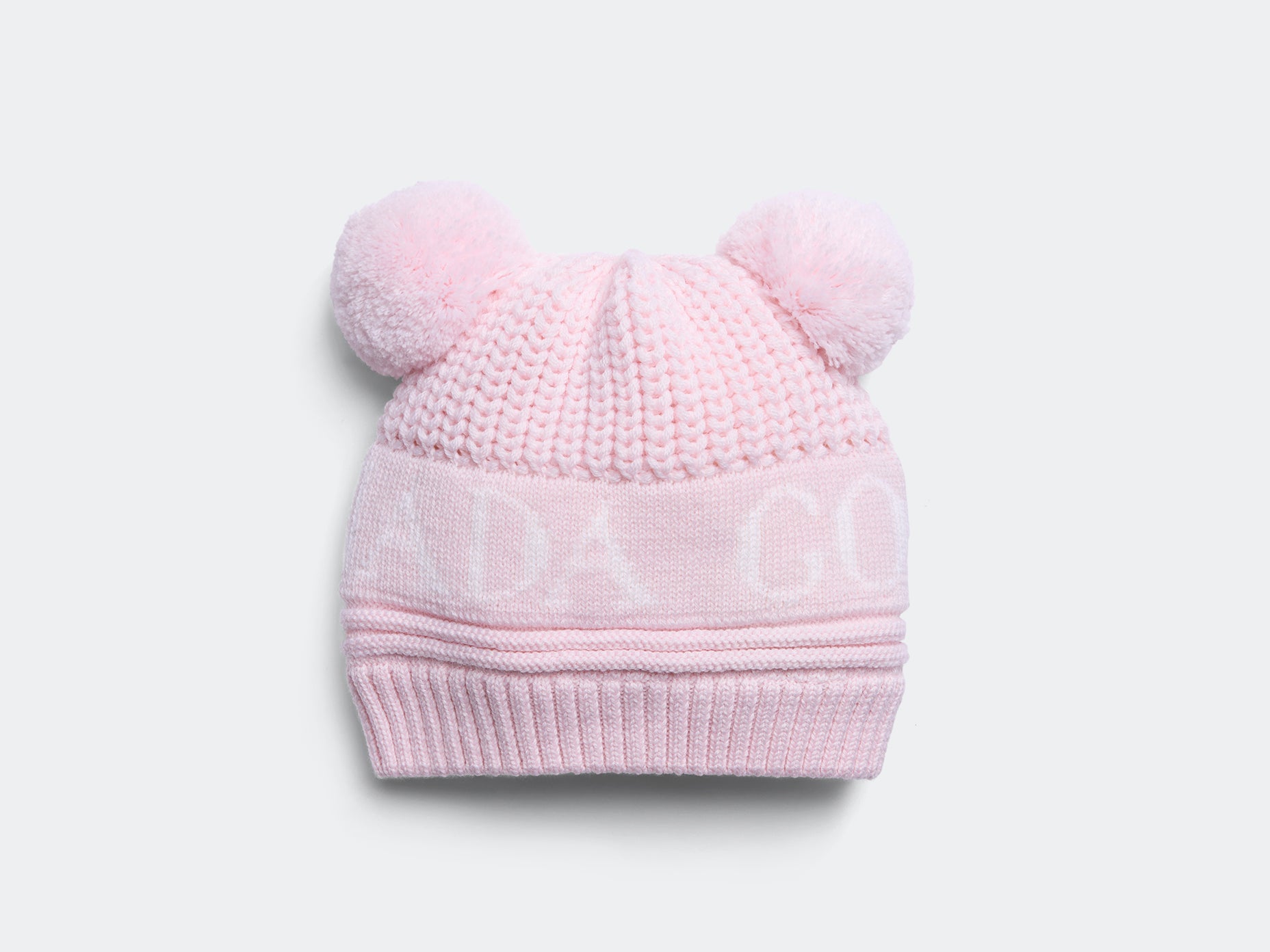 Baby Double Pom Hat (Kids) - Soft Pink