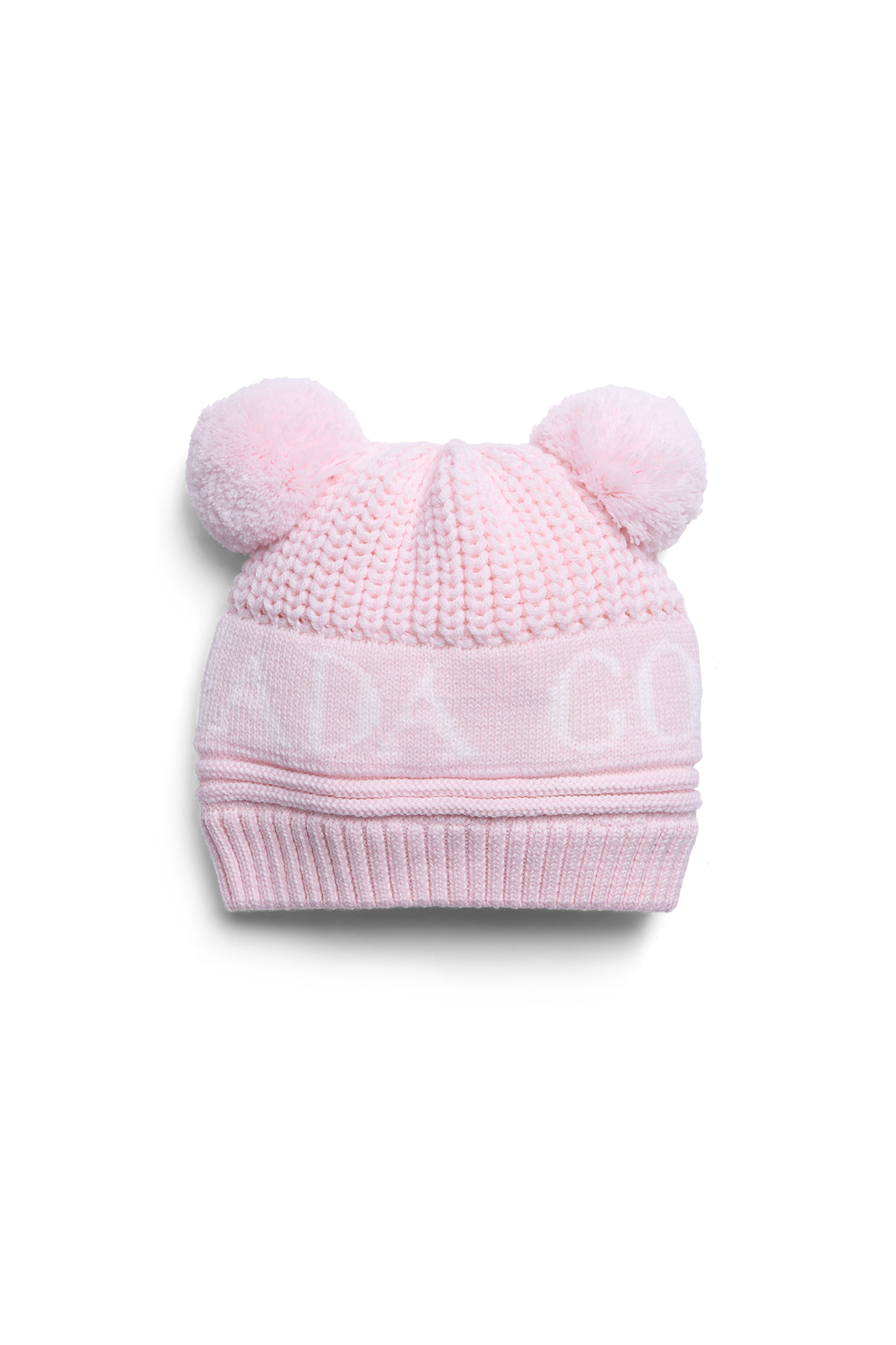 Baby Double Pom Hat (Kids) - Soft Pink - Image 3