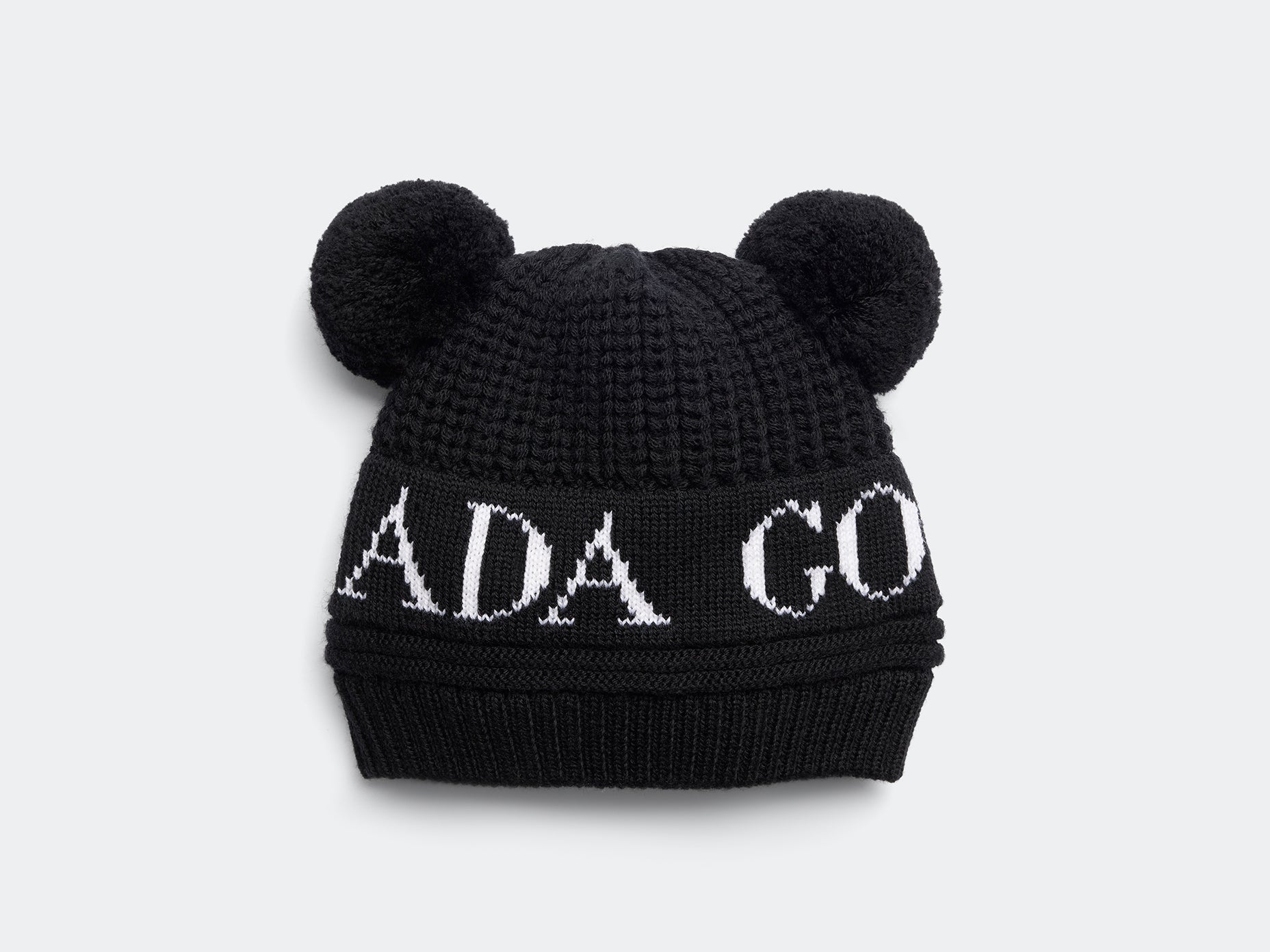 Baby Double Pom Hat (Kids) - Black