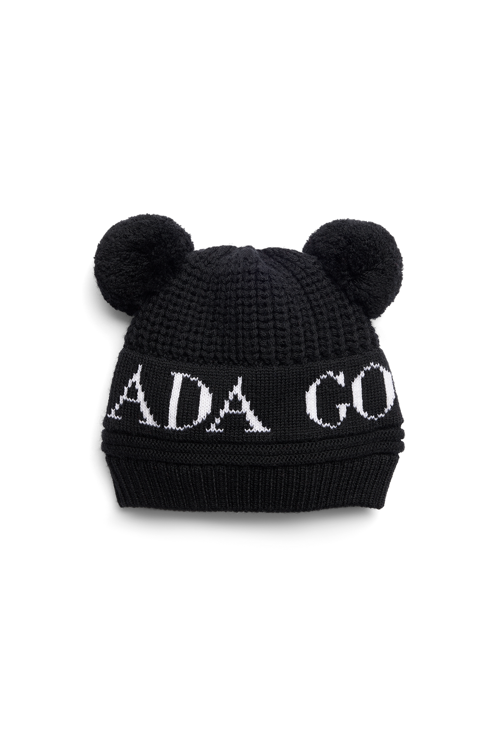 Baby Double Pom Hat (Kids) - Black - Image 3