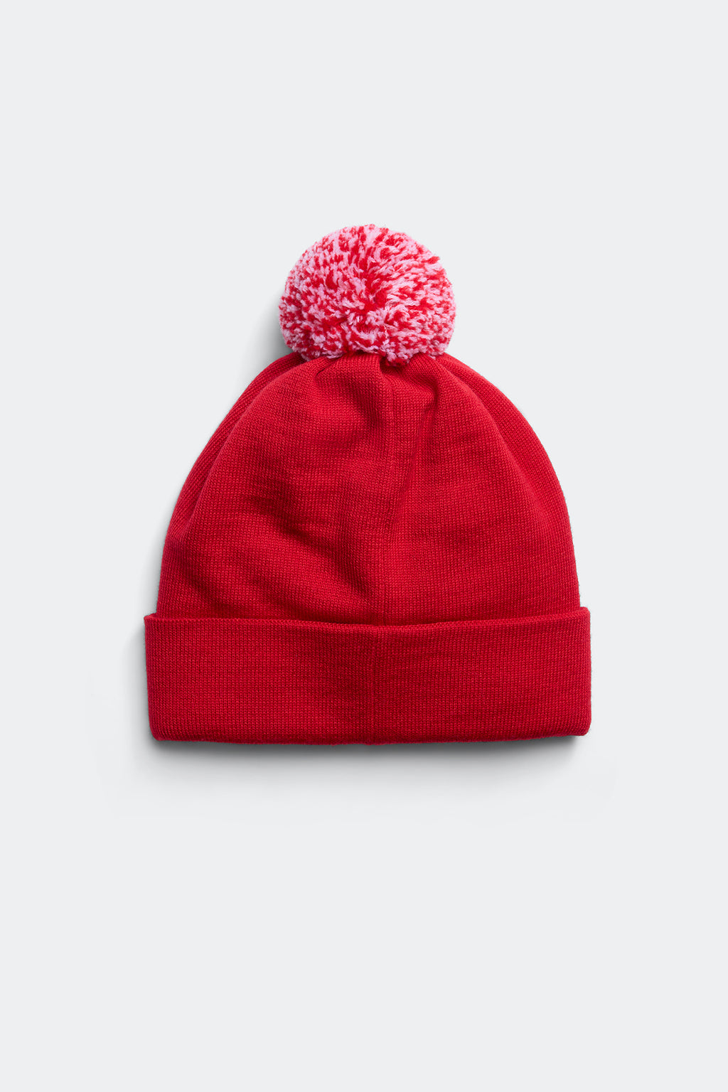 Kids Merino Pom Toque (Kids) - Red - Image 2