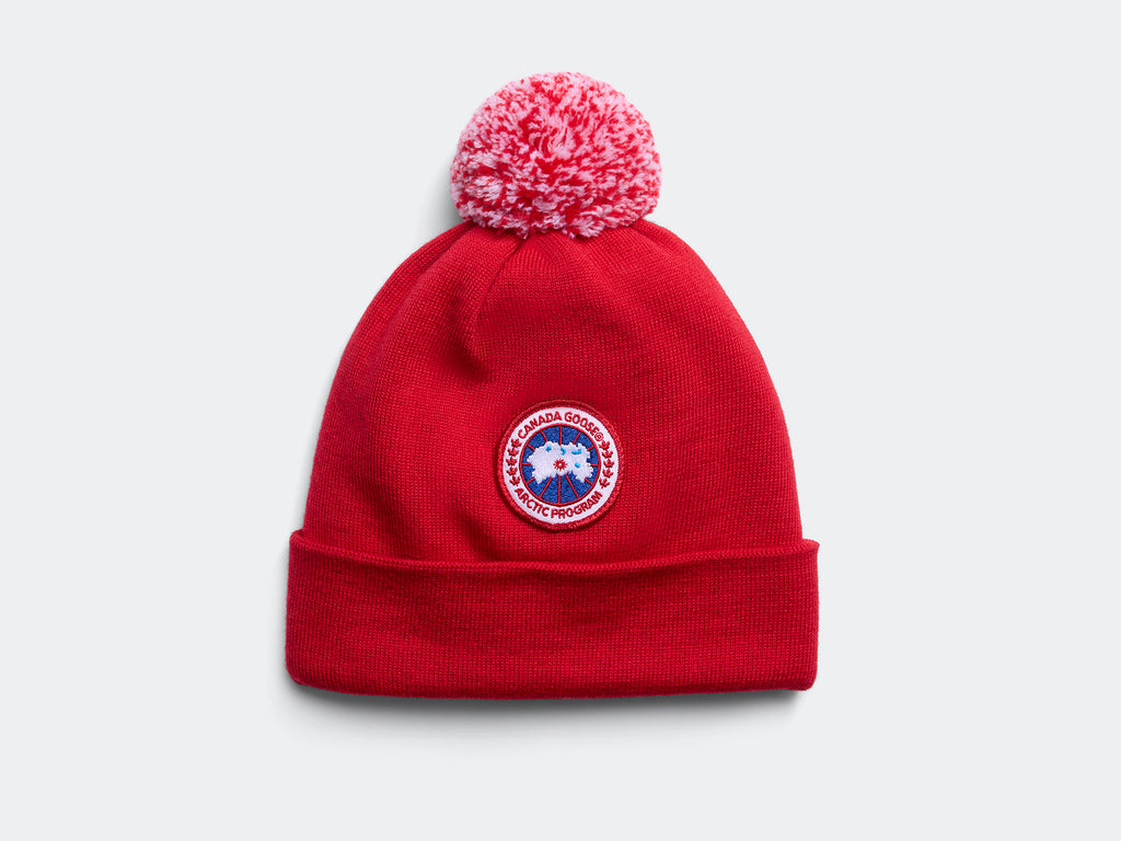 Kids Merino Pom Toque (Kids) - Red