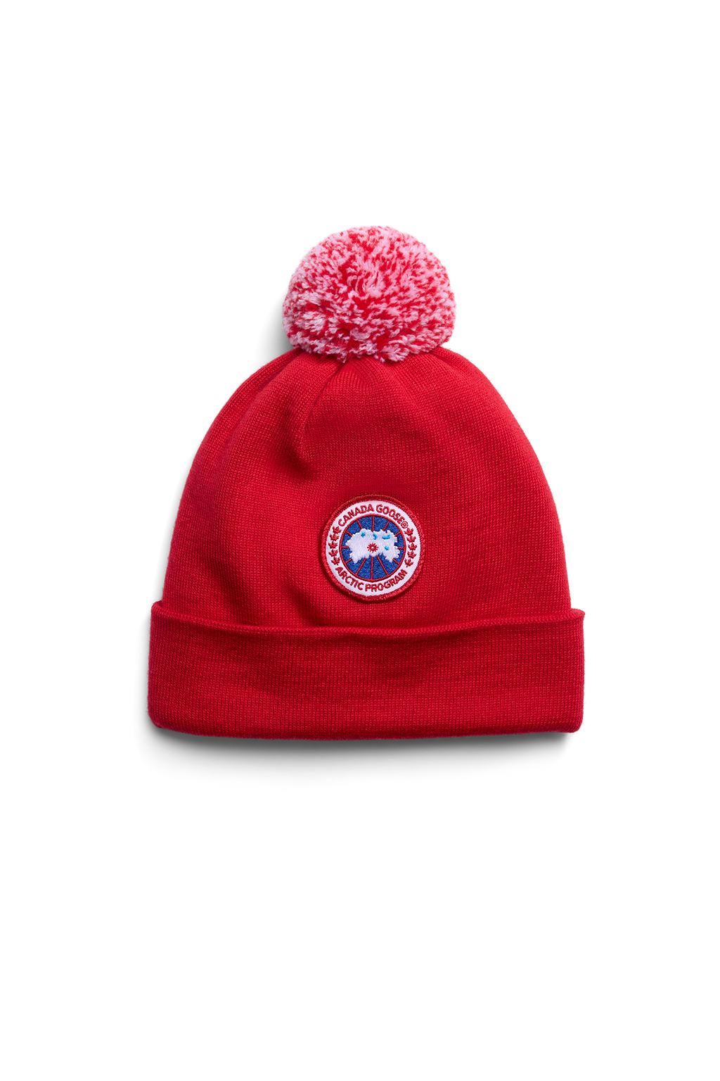 Kids Merino Pom Toque (Kids) - Red - Image 3