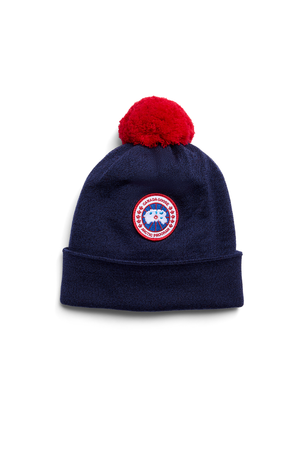 Kids Merino Pom Toque (Kids) - Navy Heather - Image 3