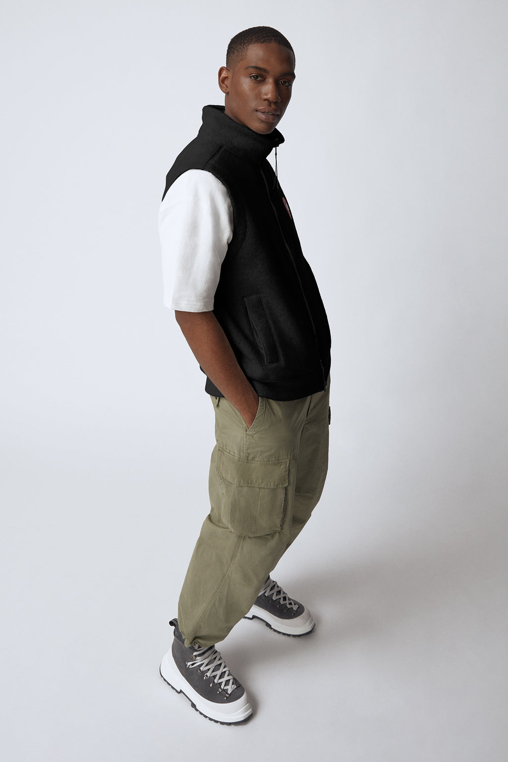 Mersey Vest Kind Fleece (Men) - Black