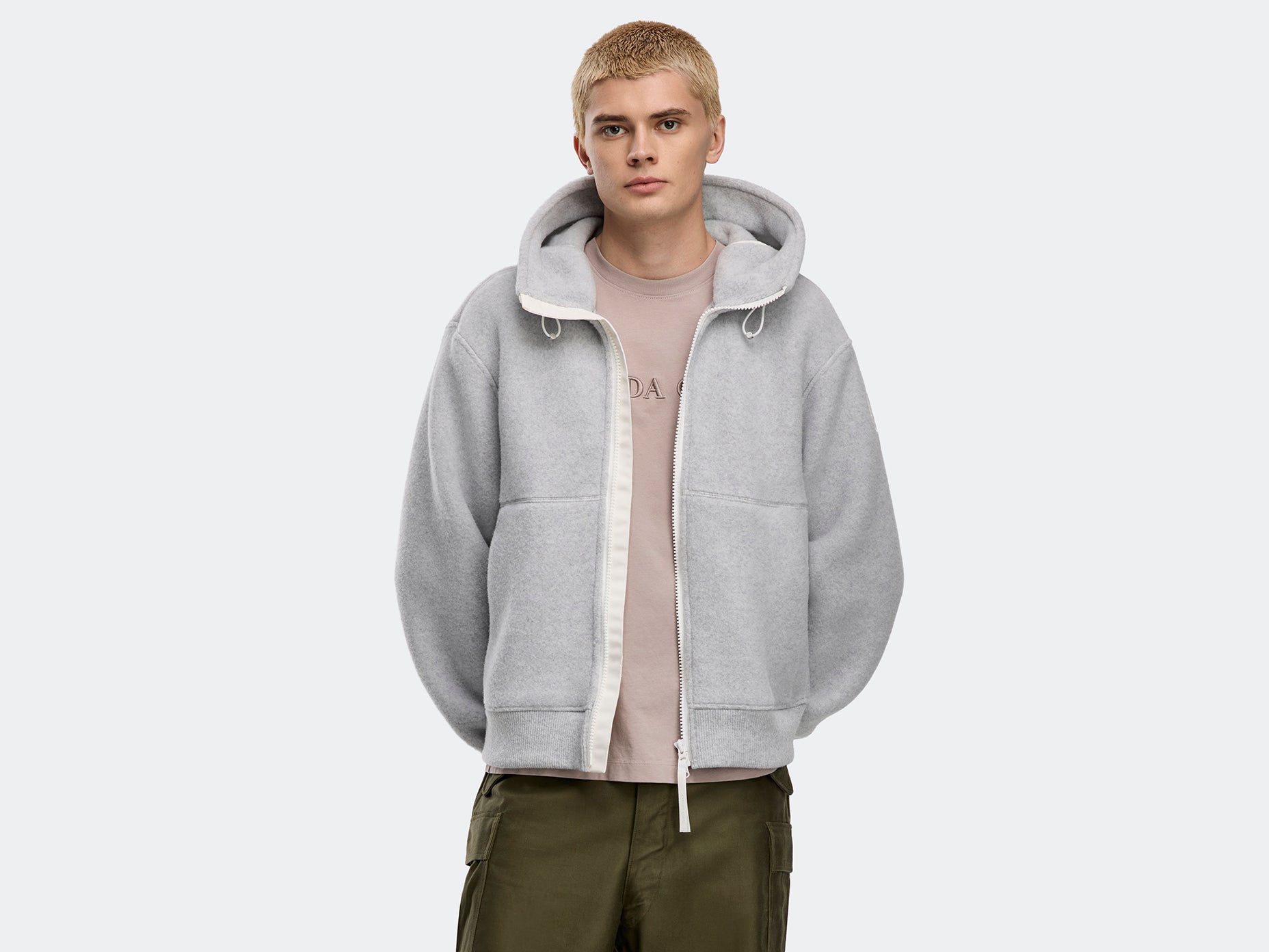 Chilliwack Fleece Bomber White Label (Men) - Silverbirch Heather