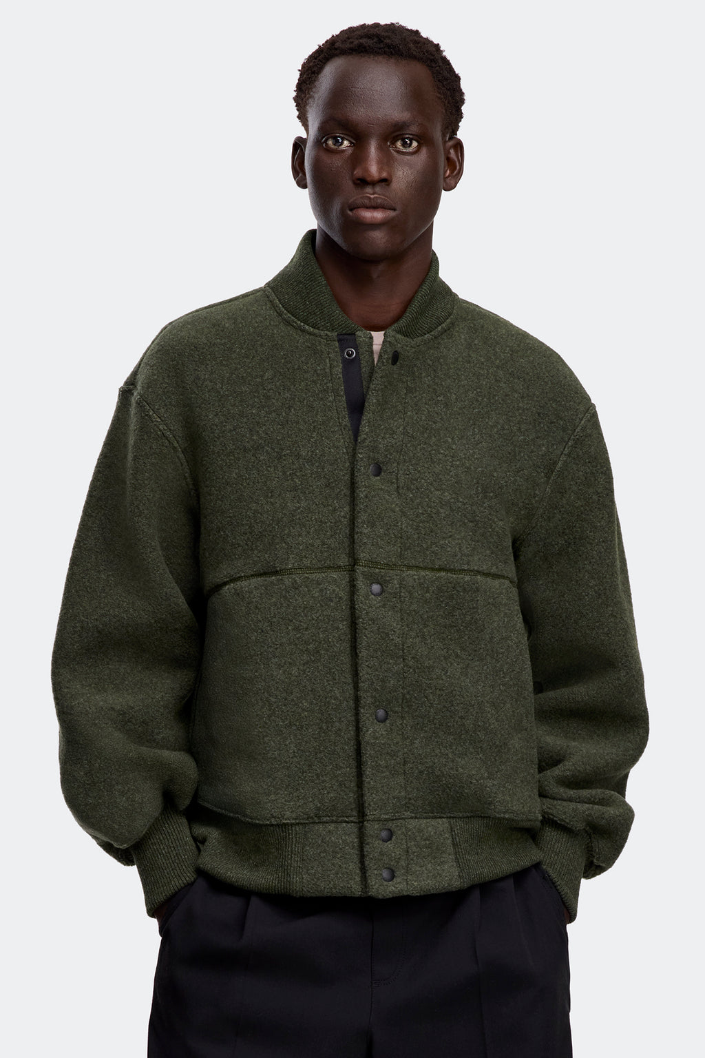 Hudson Fleece Bomber Black Label (Men) - Dark Sage - Image 2