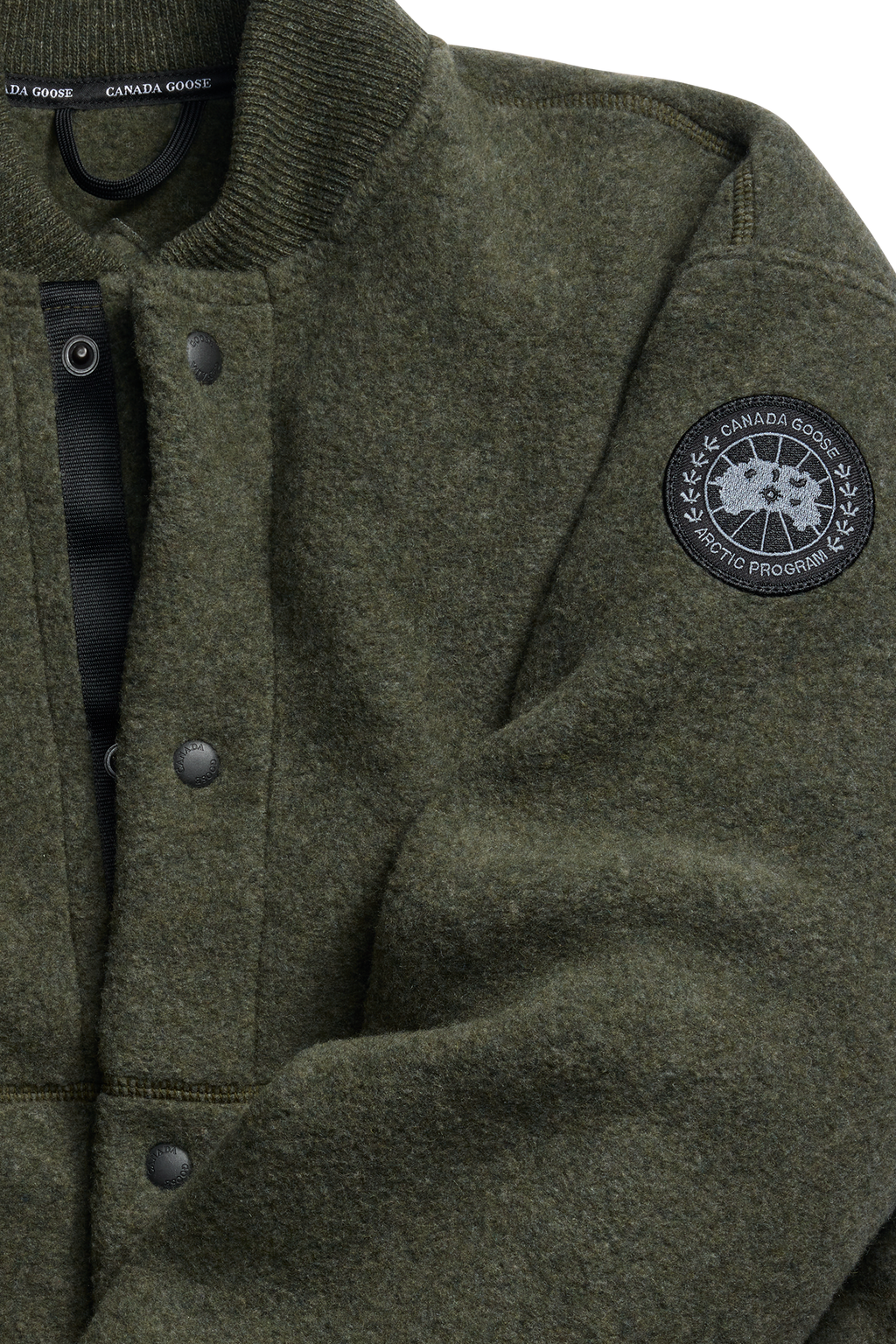 Hudson Fleece Bomber Black Label (Men) - Dark Sage - Image 6