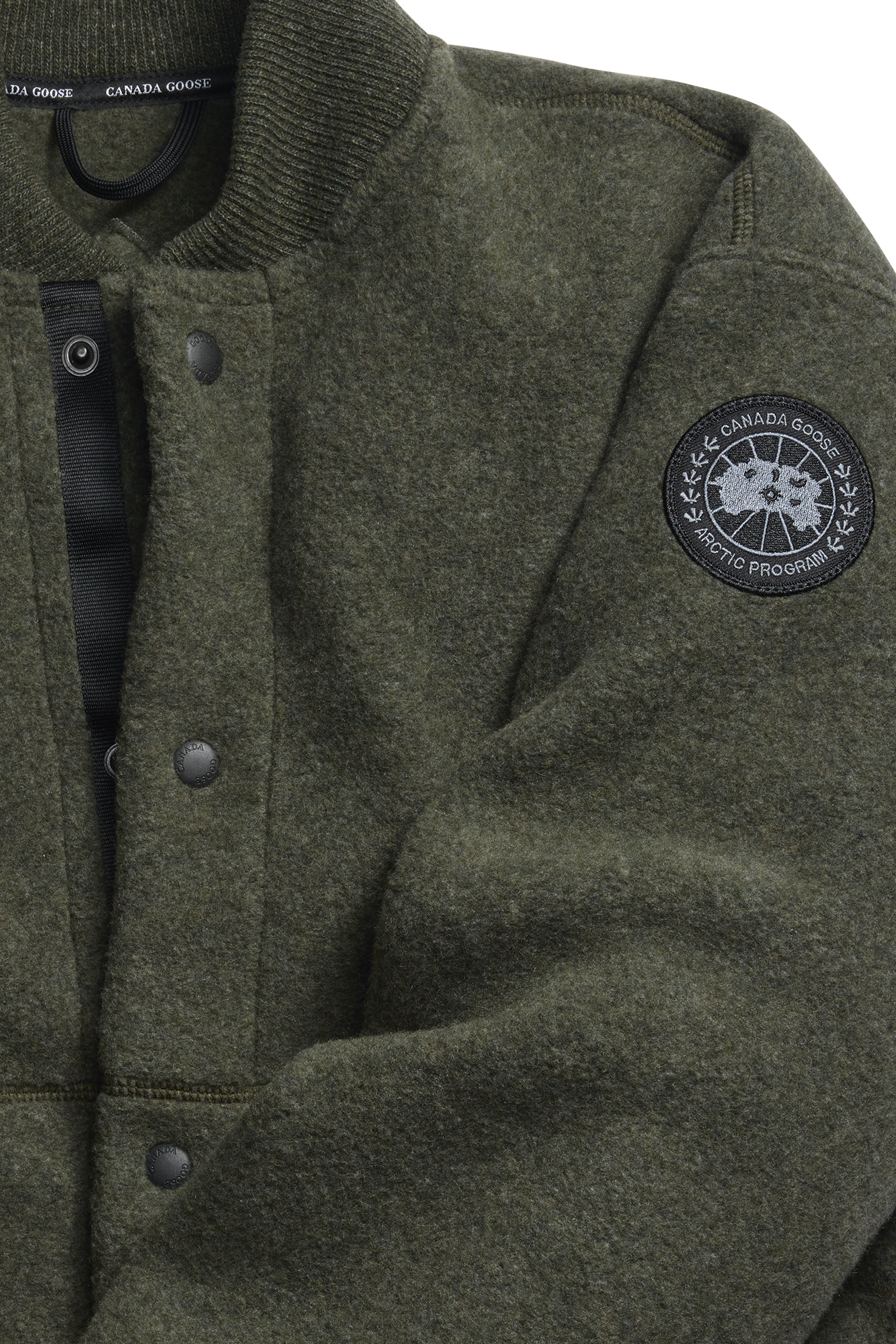 Hudson Fleece Bomber Black Label (Men) - Dark Sage - Image 6