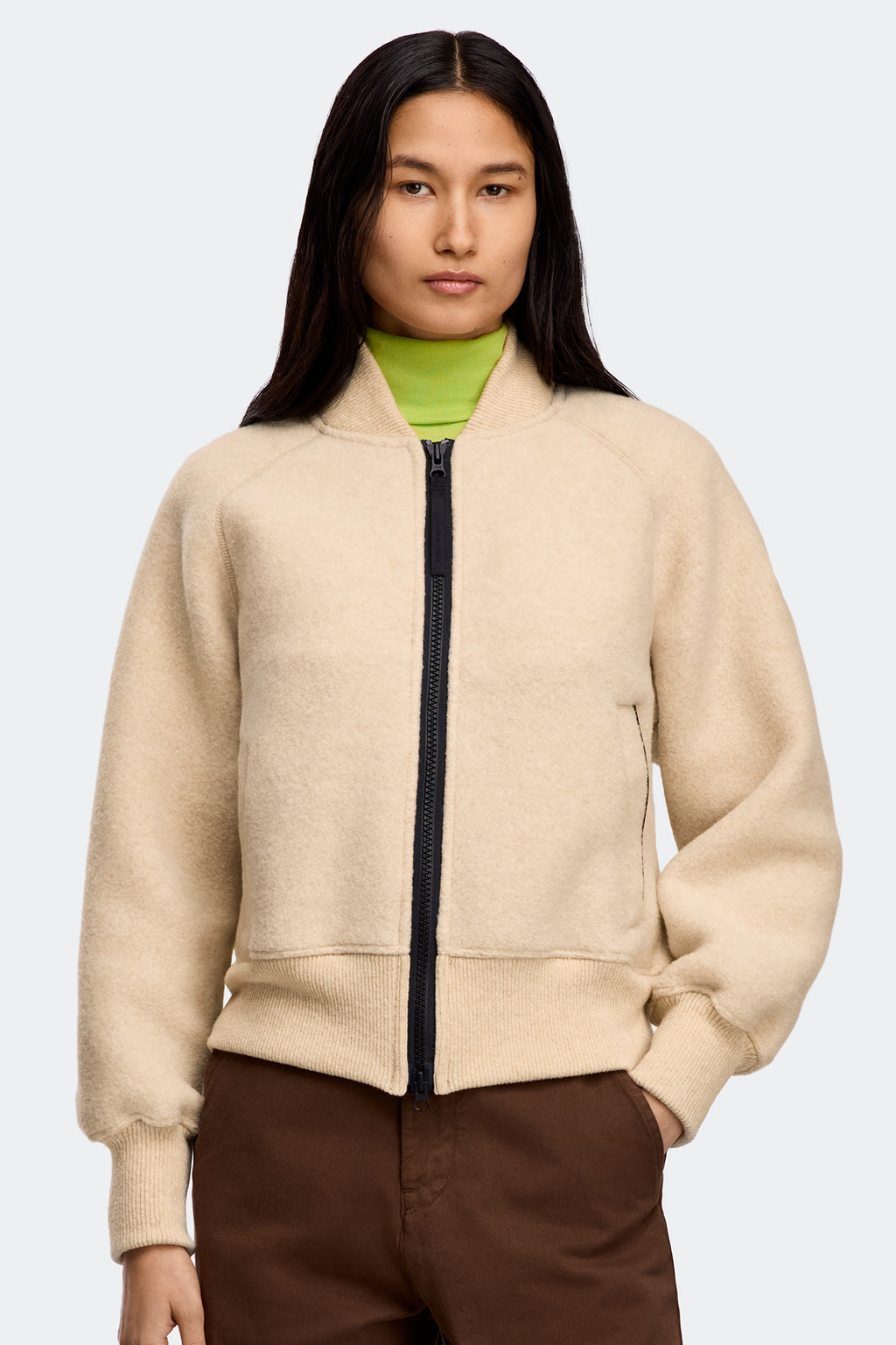 Sierra Fleece Bomber Black Label - Light Tan