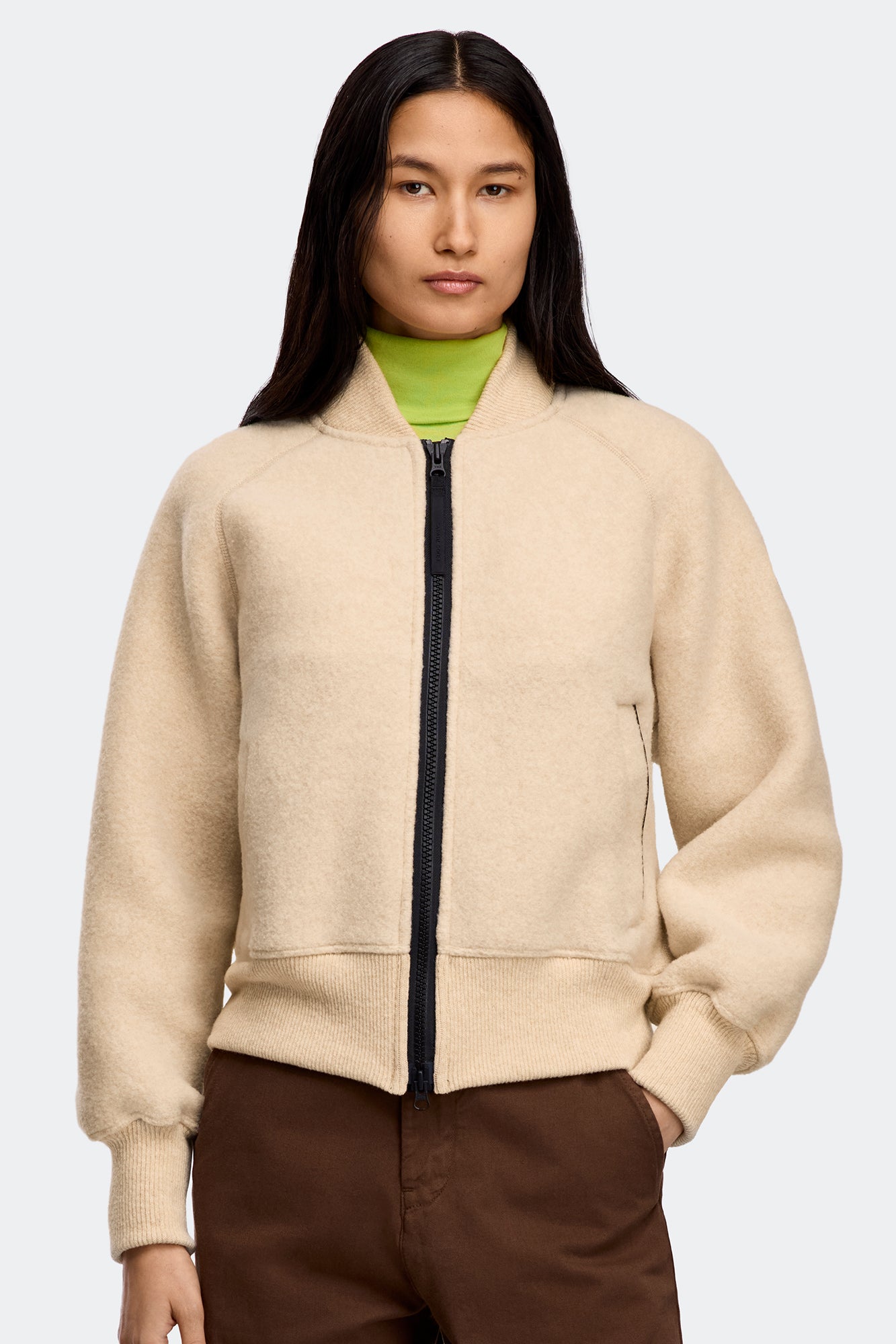 Sierra Fleece Bomber Black Label - Light Tan