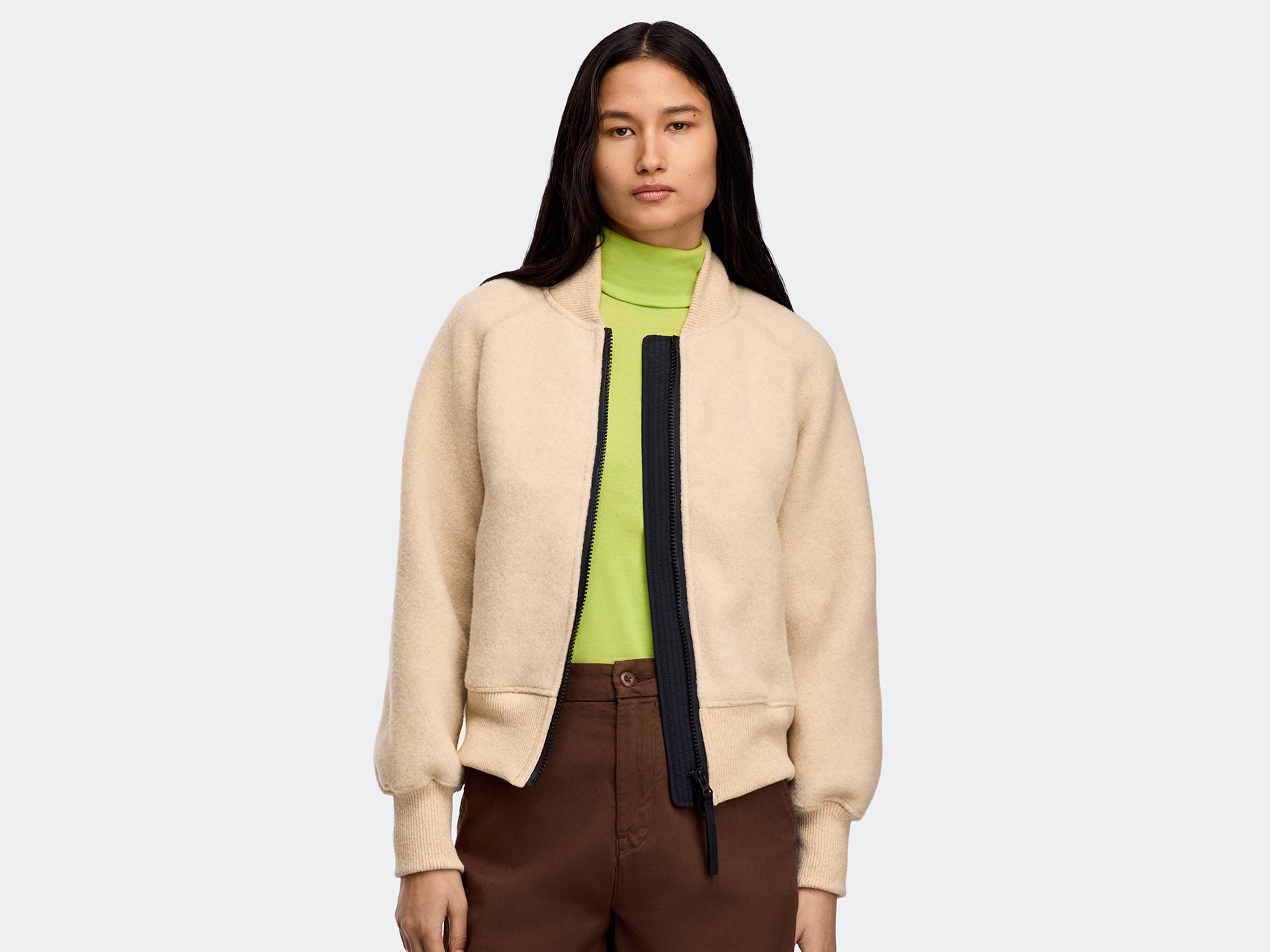 Sierra Fleece Bomber Black Label - Light Tan