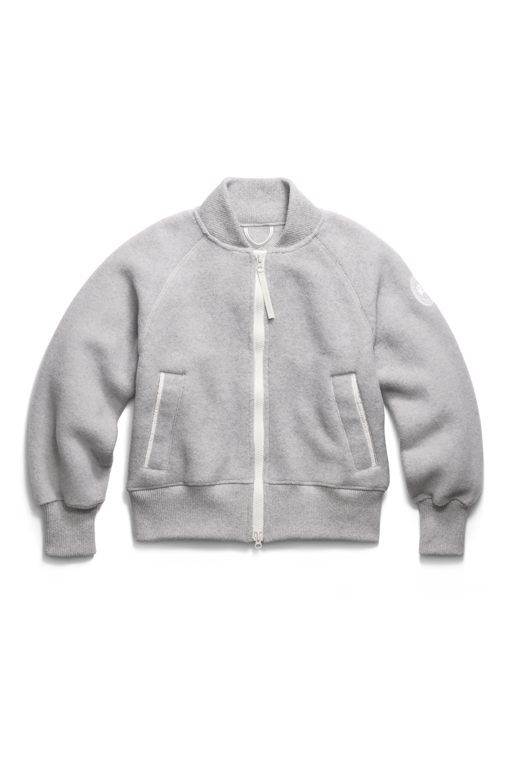 Sierra Fleece Bomber White Label - Silverbirch Heather - Image 5