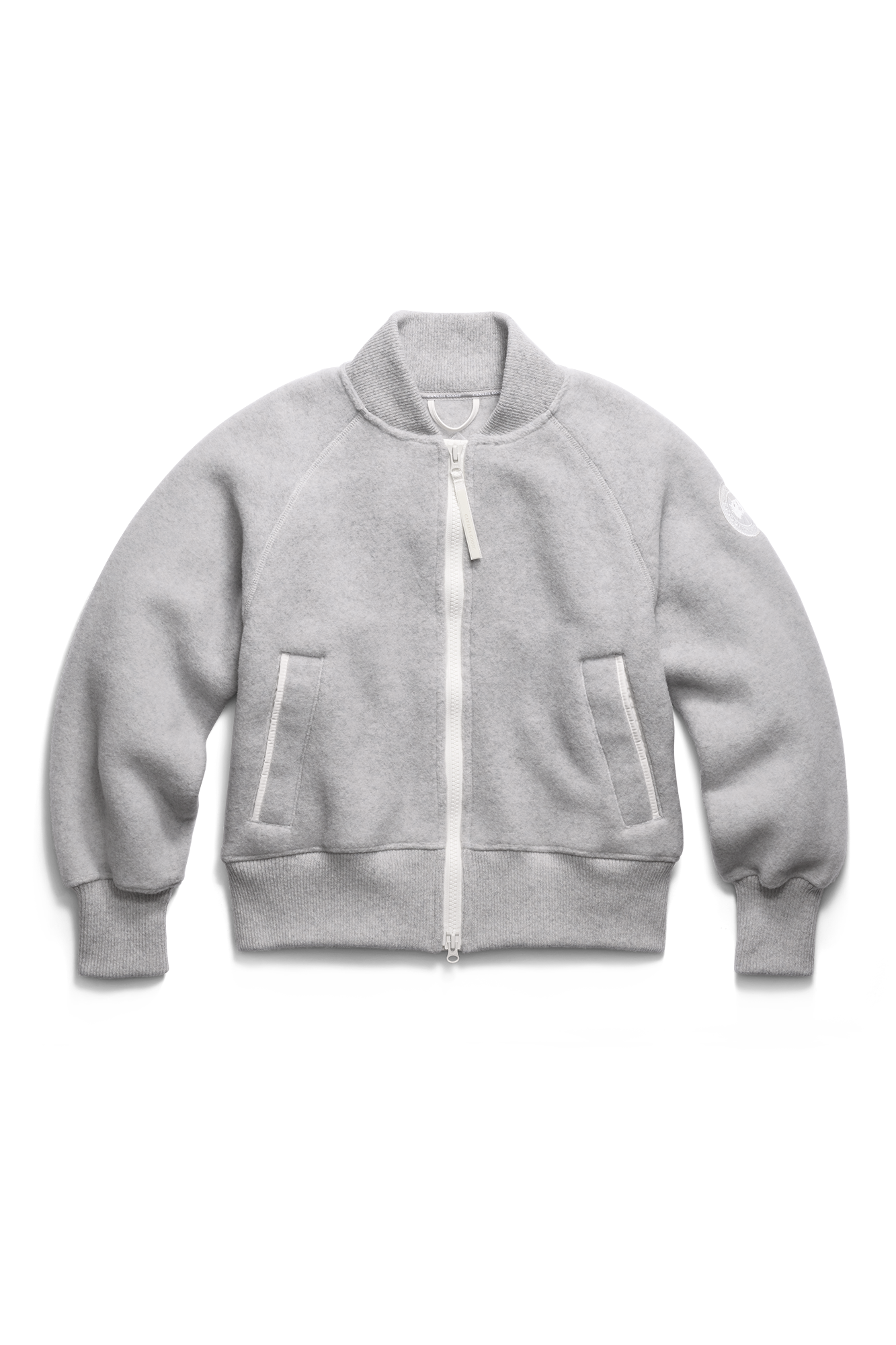 Sierra Fleece Bomber White Label - Silverbirch Heather - Image 5