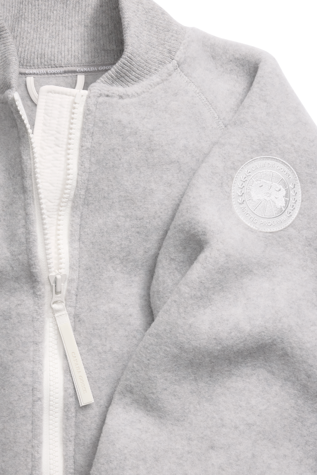 Sierra Fleece Bomber White Label - Silverbirch Heather - Image 6