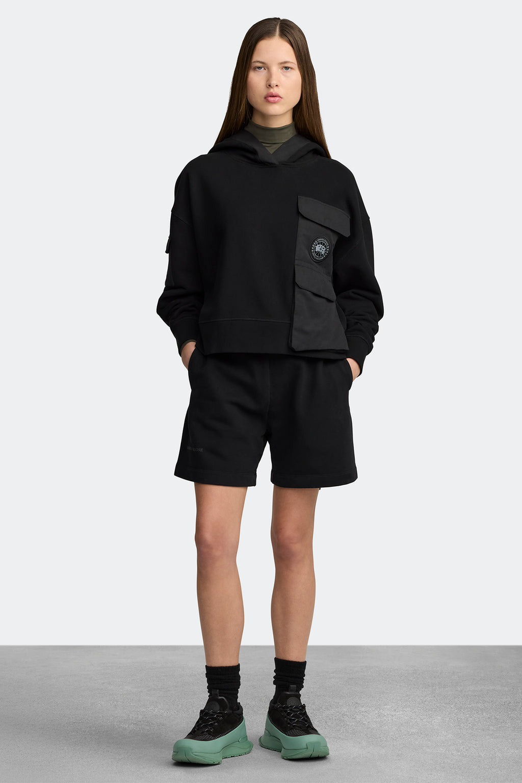 Women's Glacier Trail Sneaker - Dyneema - Black/Washed Green