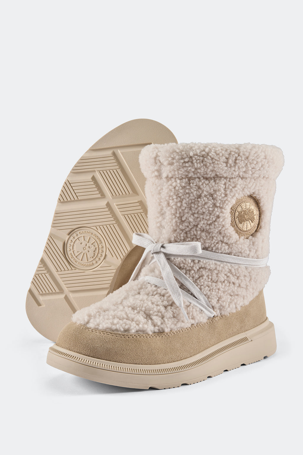 Demma Shearling Puffer Boot - Linen