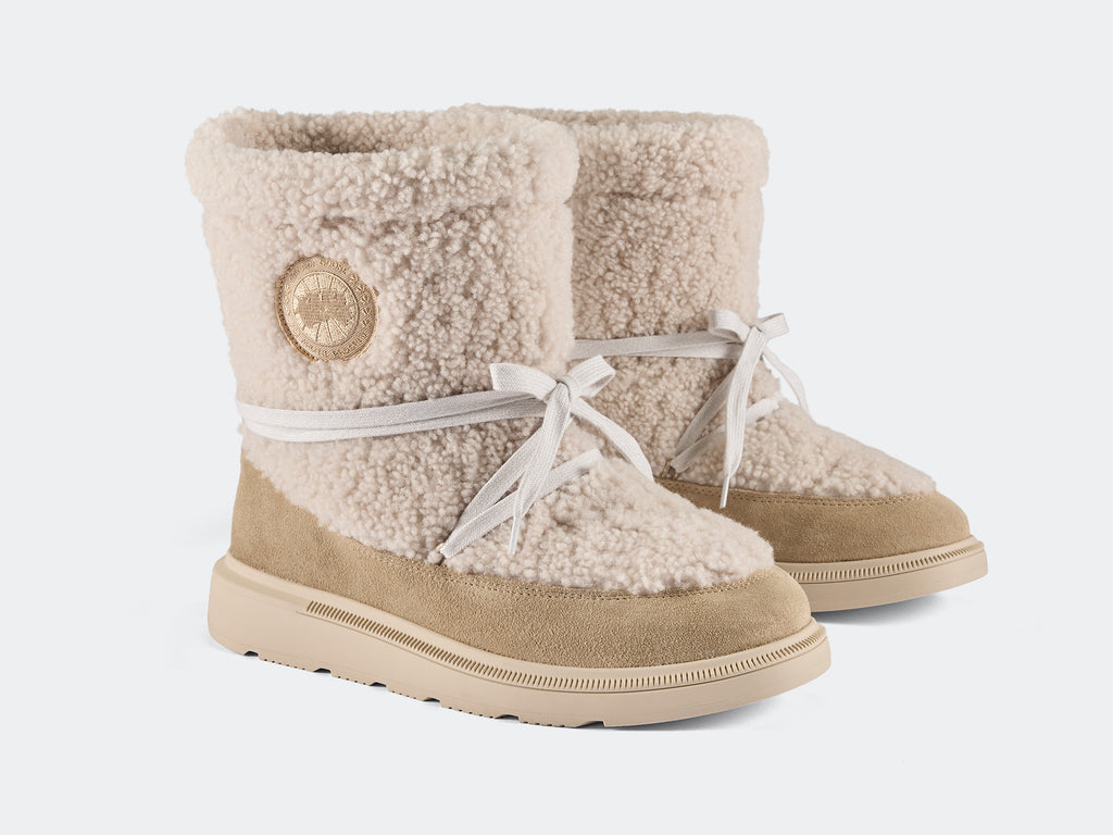 Demma Shearling Puffer Boot - Linen
