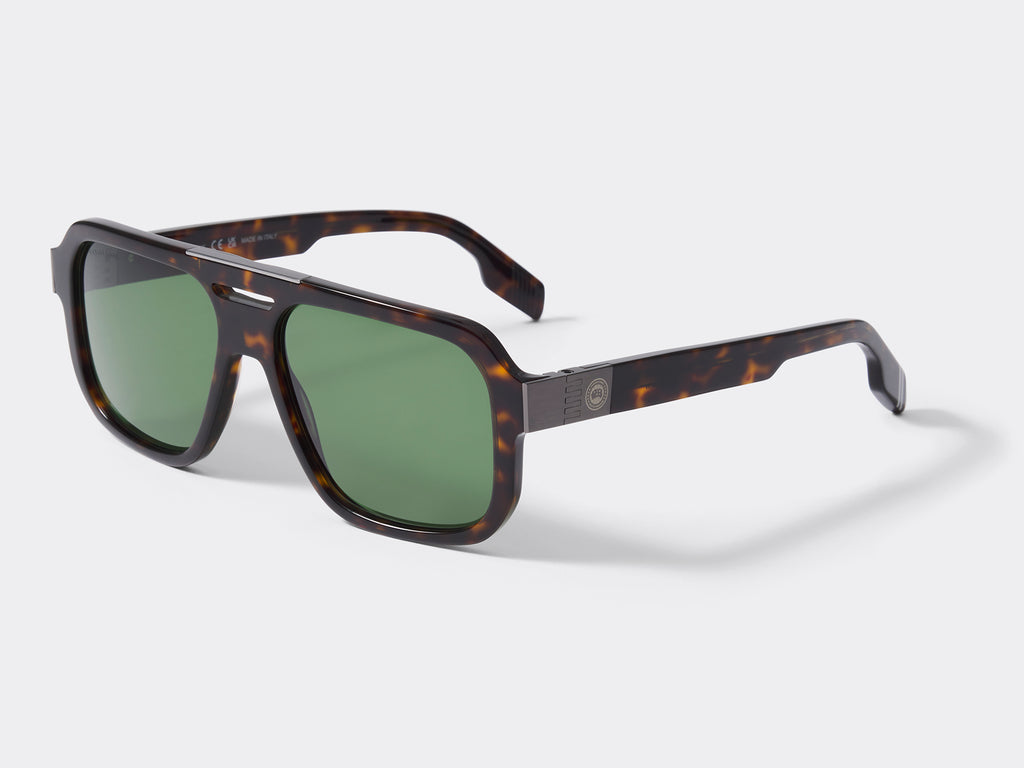 Milford Sunglasses (Men) - Dark Havana/Green