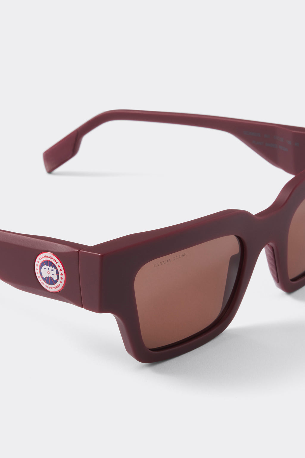Waddington Sunglasses - Matte Burgundy/Light Brown - Image 3
