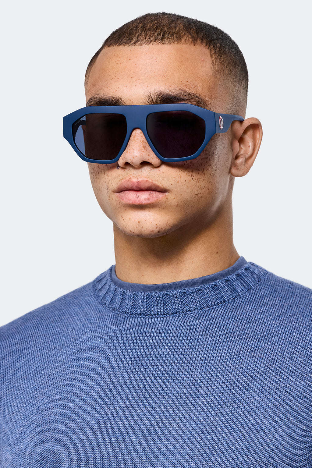 Tekapo Sunglasses (Men) - Matte Blue/Blue - Image 5