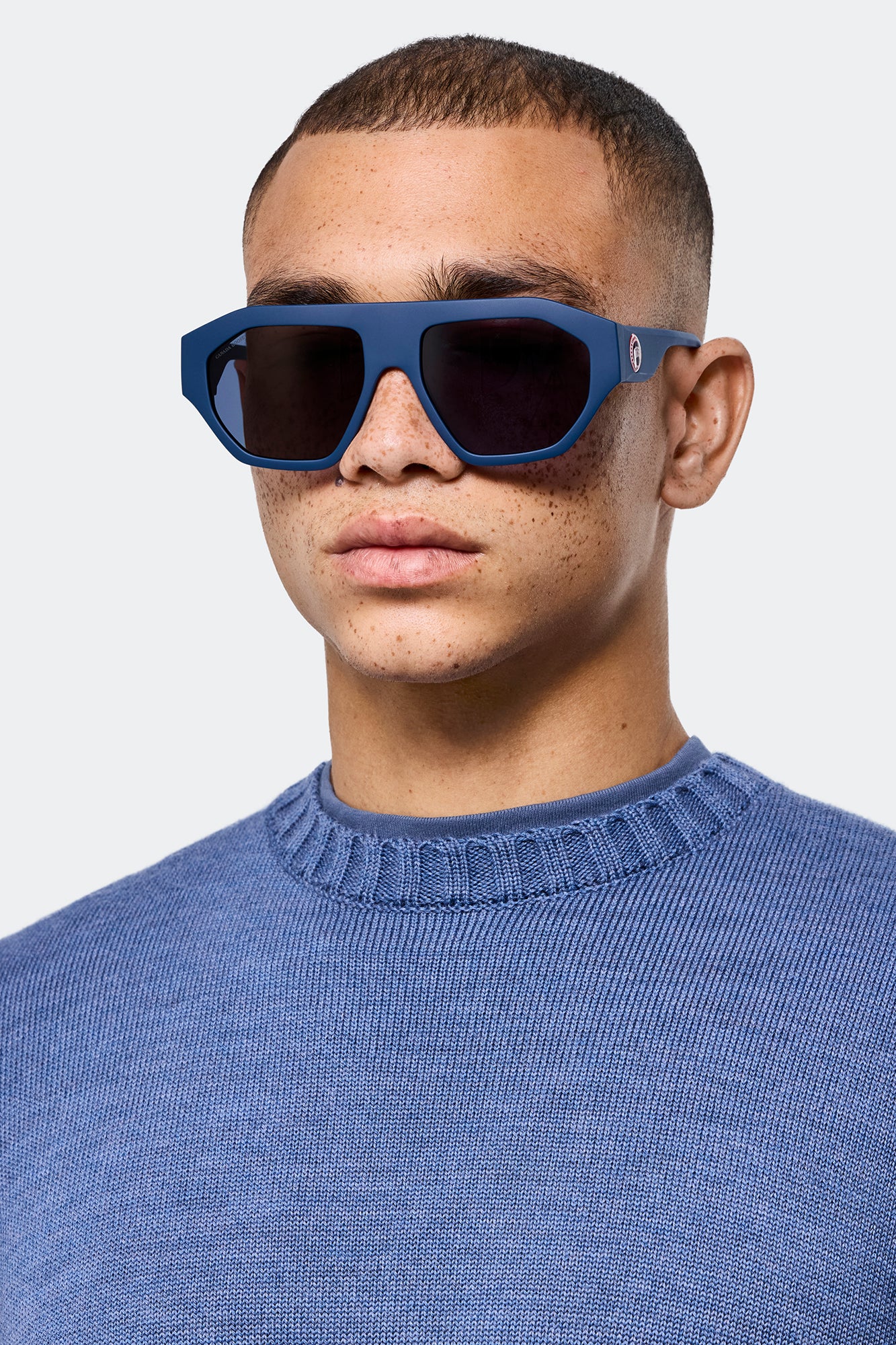 Tekapo Sunglasses (Men) - Matte Blue/Blue - Image 5
