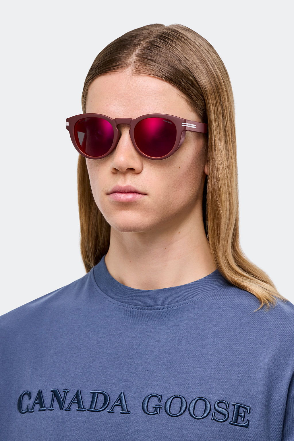 Salar Sunglasses - Matte Burgundy/Grey Flash Red - Image 5