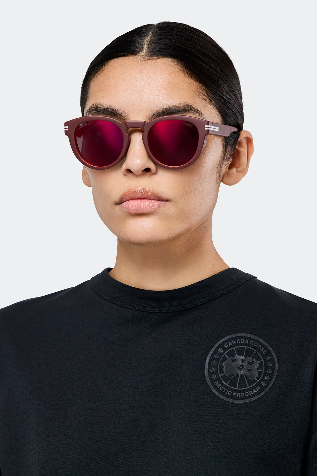 Salar Sunglasses - Matte Burgundy/Grey Flash Red - Image 6